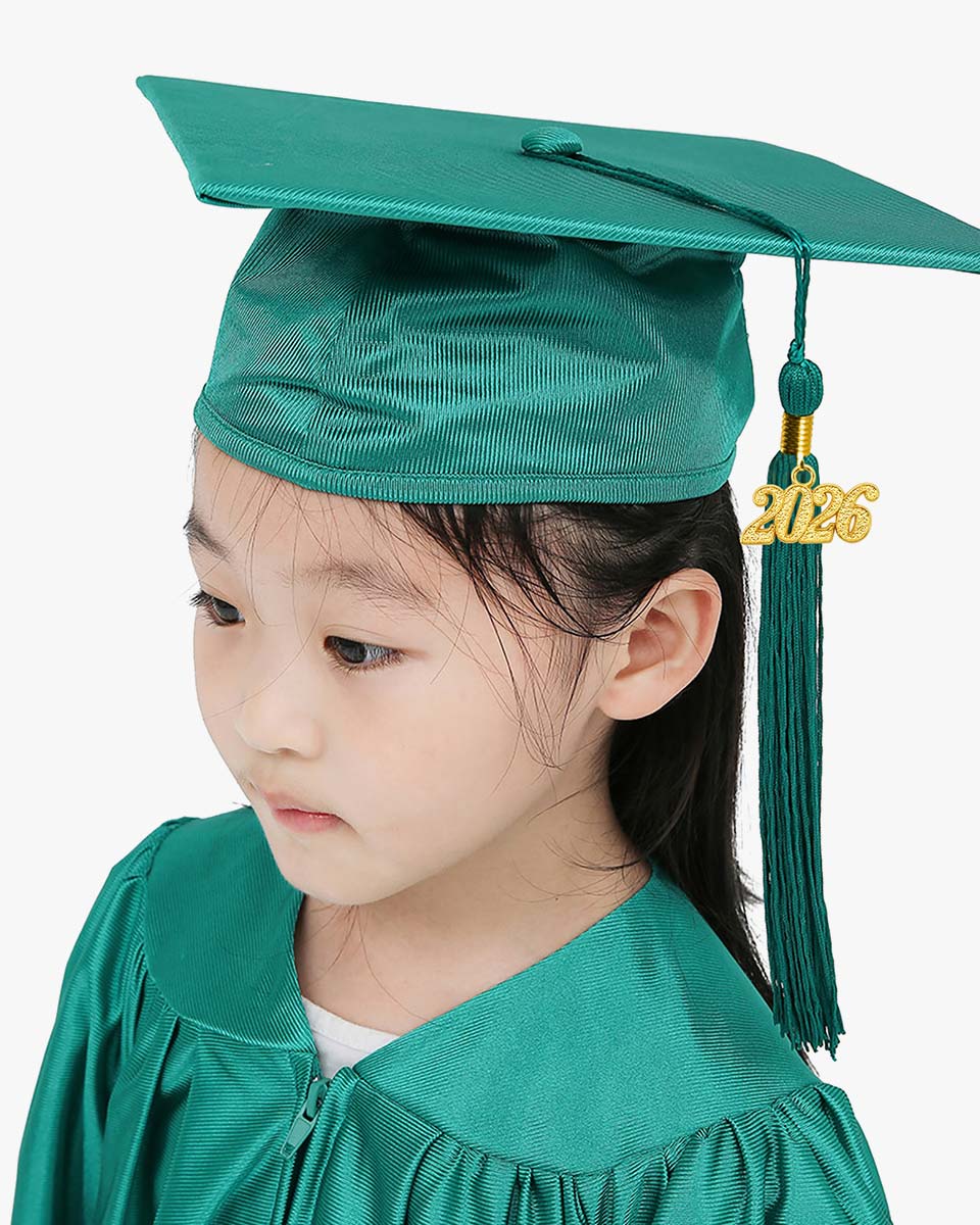 Shiny Kindergarten Graduation Cap with Tassel-12 Colors Available