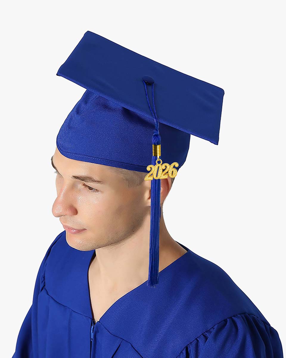 High School Matte Adult Graduation Cap with Tassel - 12 Colors Available