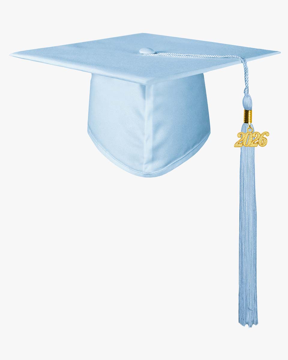 High School Matte Adult Graduation Cap with Tassel - 12 Colors Available