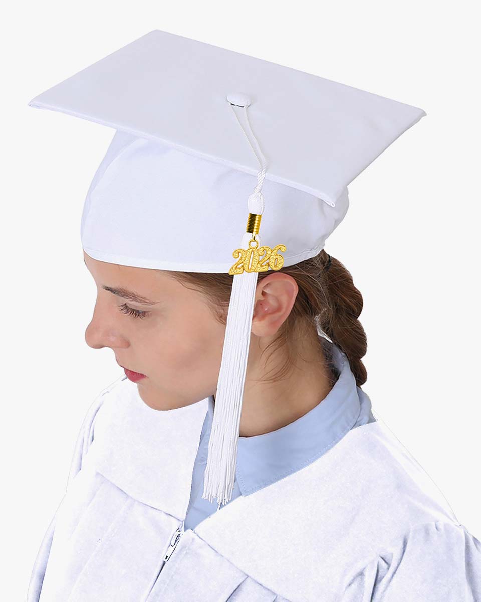 High School Matte Adult Graduation Cap with Tassel - 12 Colors Available
