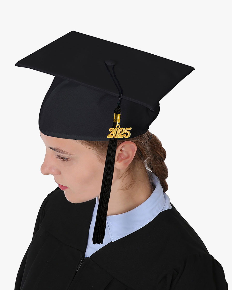 High School Matte Adult Graduation Cap with Tassel - 12 Colors Available