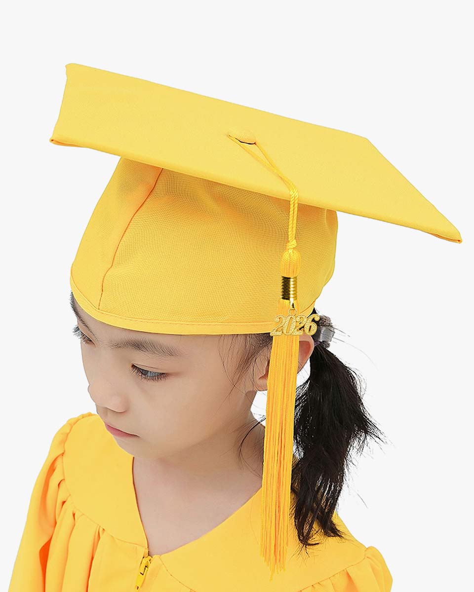 Matte Kindergarten Graduation Cap with Tassel-12 Colors Available