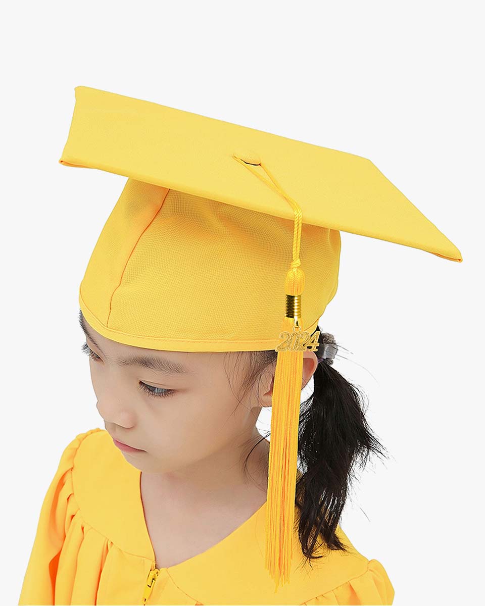 Matte Kindergarten Graduation Cap with Tassel-12 Colors Available