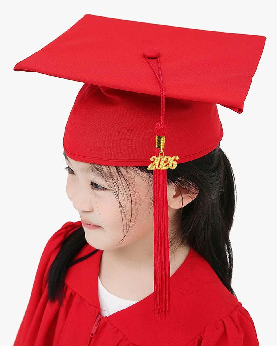 Matte Kindergarten Graduation Cap with Tassel-12 Colors Available