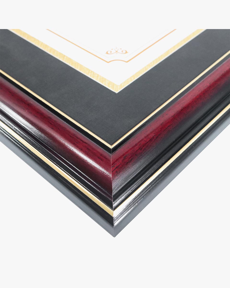 Certificate Documents Frame Real Wood with Gold Trim for 8.5"*11" - 8 Colors Available