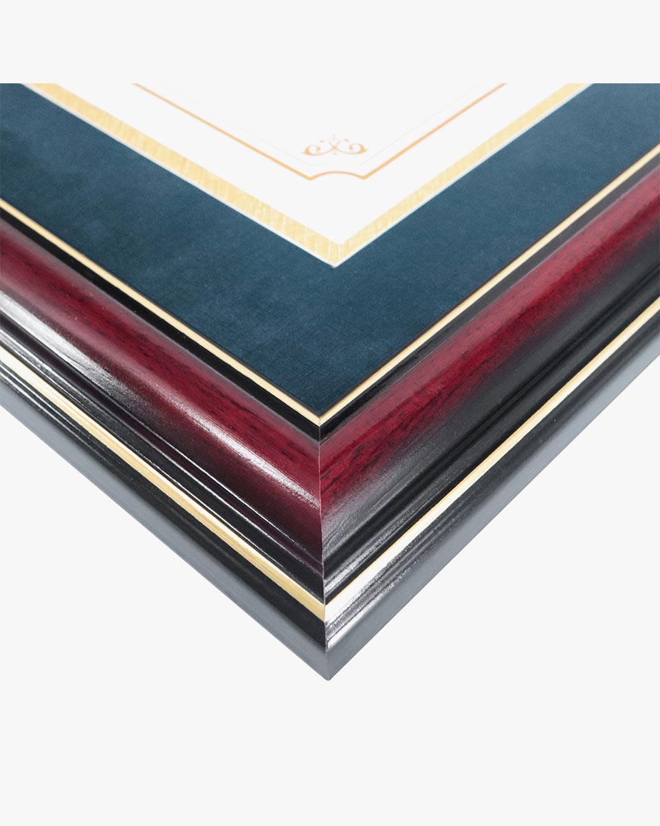 Certificate Documents Frame Real Wood with Gold Trim for 8.5"*11" - 8 Colors Available