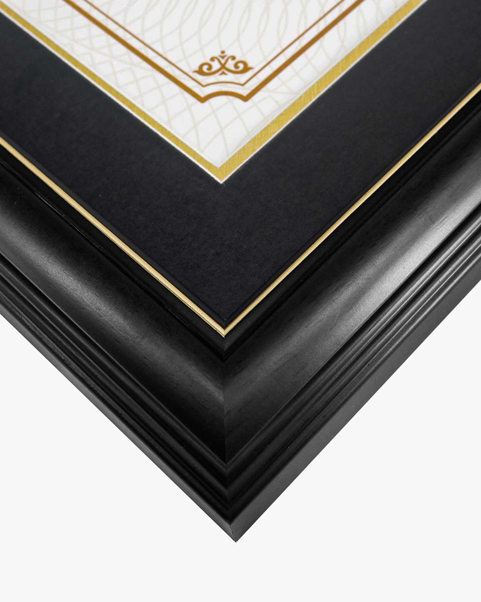 Solid Wood Diploma Frame with Tassel Holder for 8.5x11 Certificate - 4 Colors Available