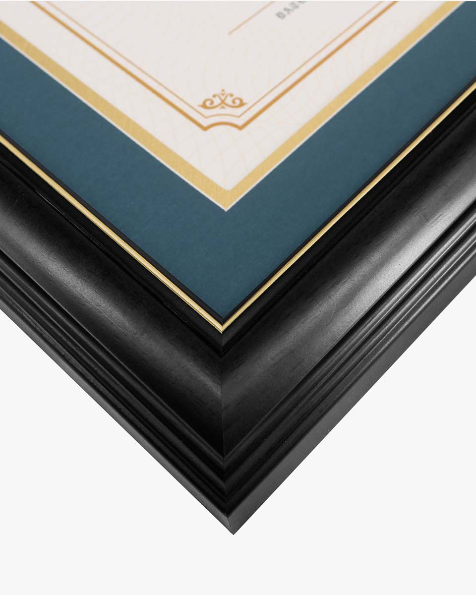 Solid Wood Diploma Frame with Tassel Holder for 8.5x11 Certificate - 4 Colors Available