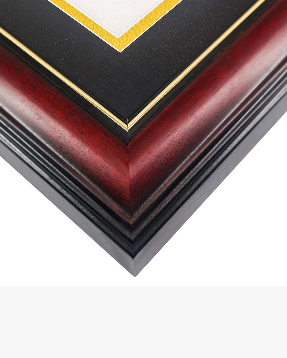 Cherry Real Wood Look Gold Trim with Tassel Holder Picture Frame - 2 Styles Available