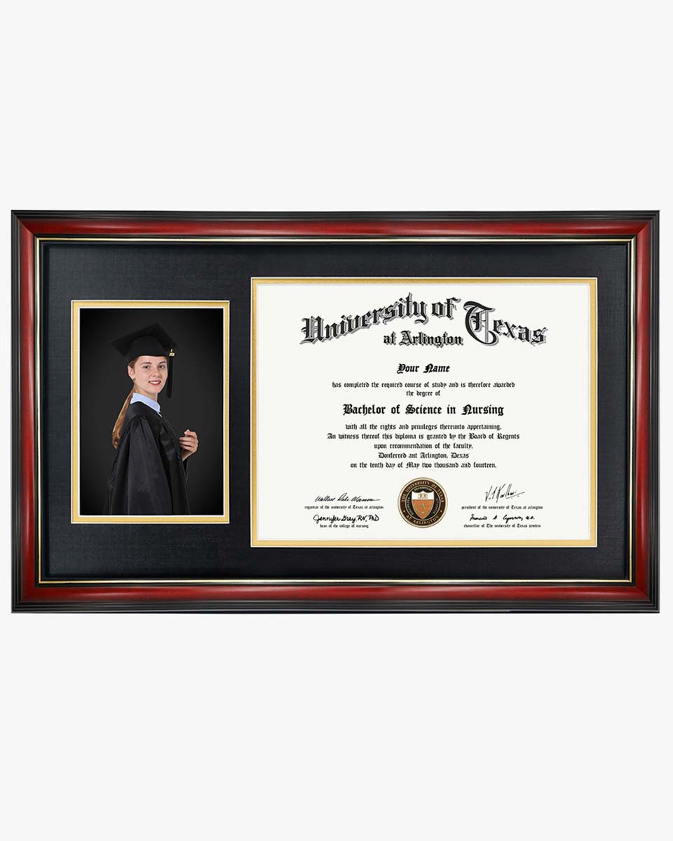 Certificate Picture Solid Wood Frame for 8.5x11 Certificate - 4 Colors Available