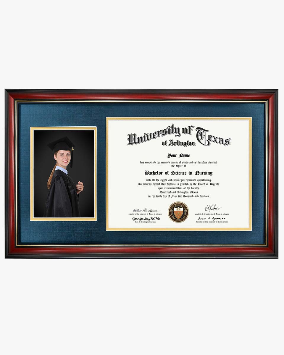 Certificate Picture Solid Wood Frame for 8.5x11 Certificate - 4 Colors Available