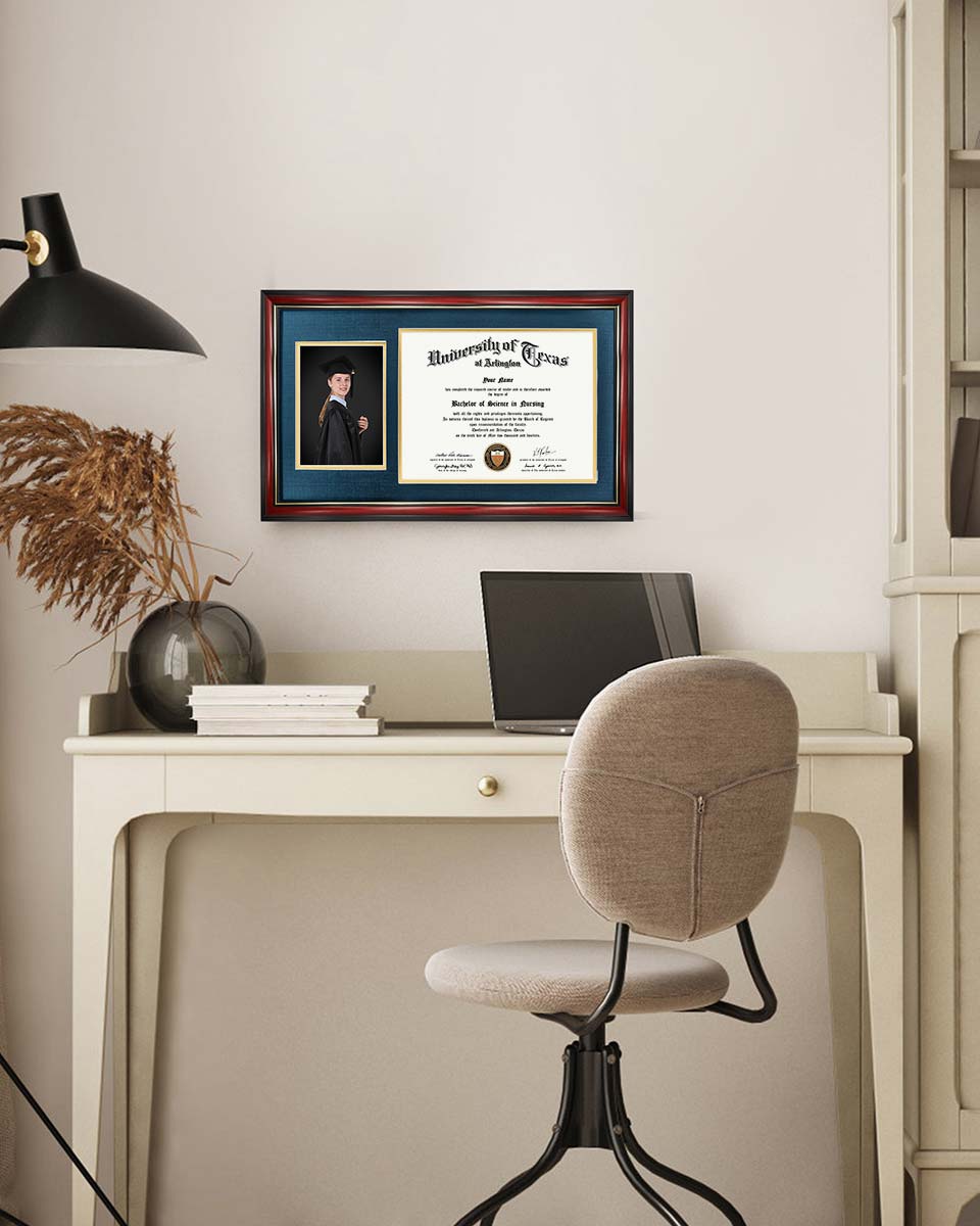 Certificate Picture Solid Wood Frame for 8.5x11 Certificate - 4 Colors Available
