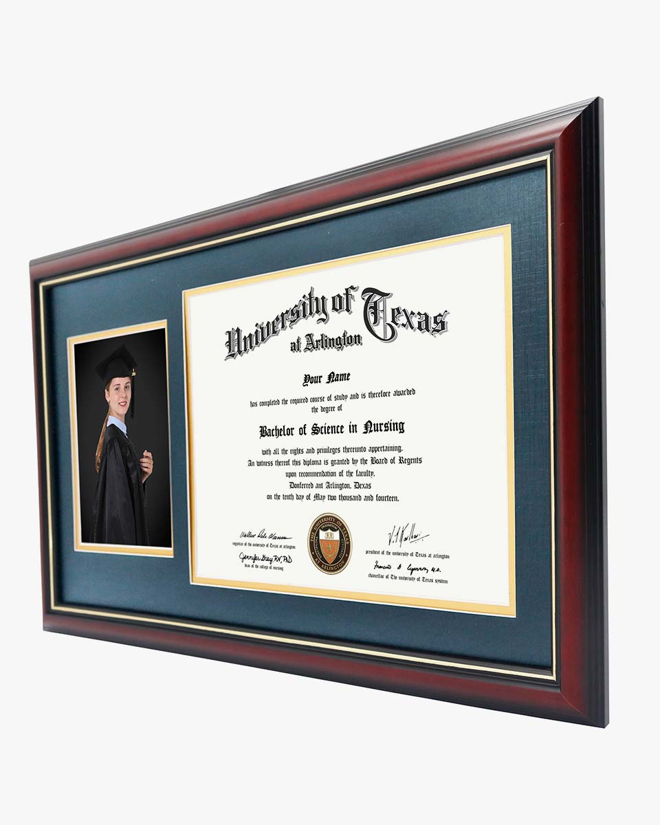 Certificate Picture Solid Wood Frame for 8.5x11 Certificate - 4 Colors Available