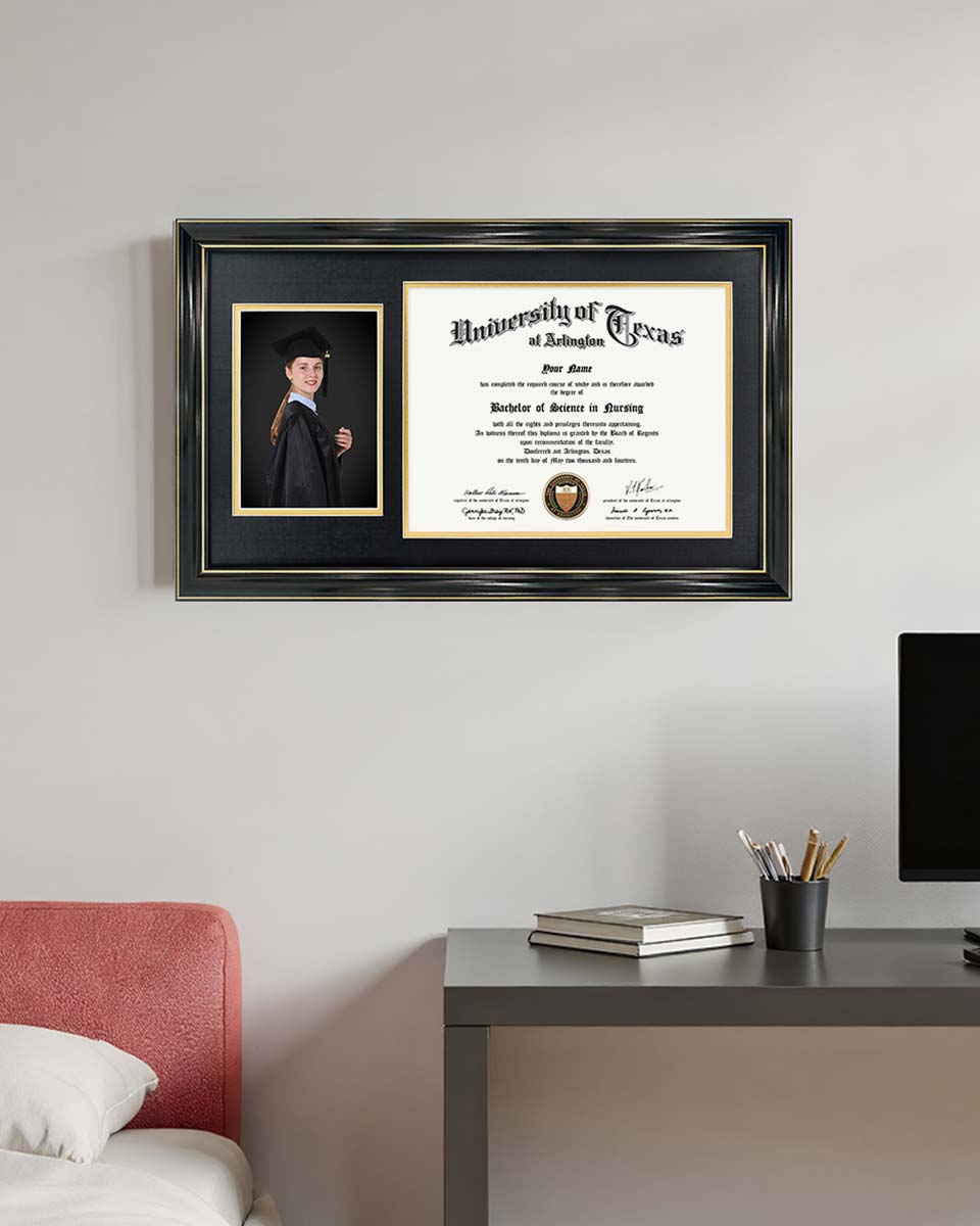 Certificate Picture Solid Wood Frame for 8.5x11 Certificate - 4 Colors Available