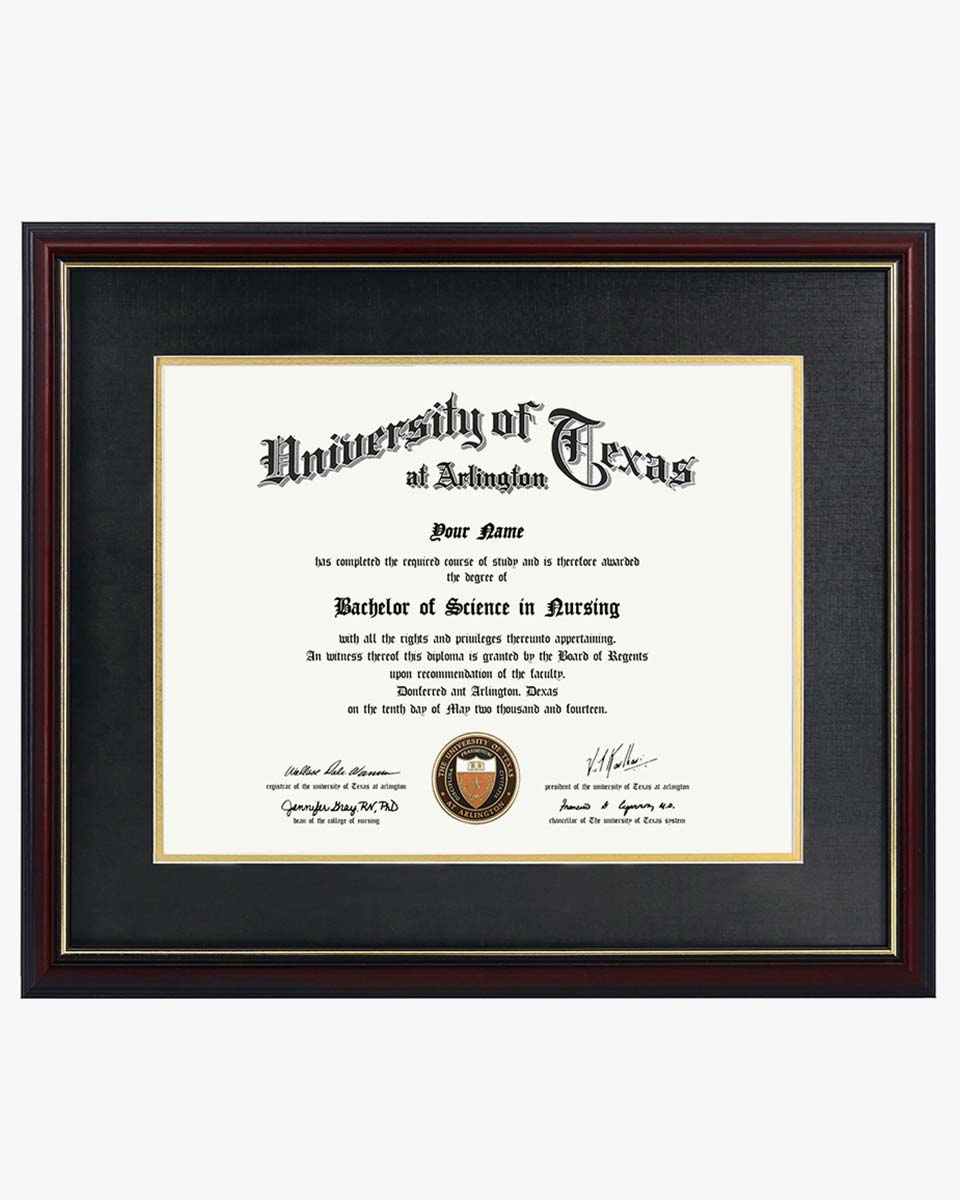 Certificate Documents Frame Real Wood with Gold Trim for 11"*14" - 10 Colors Available
