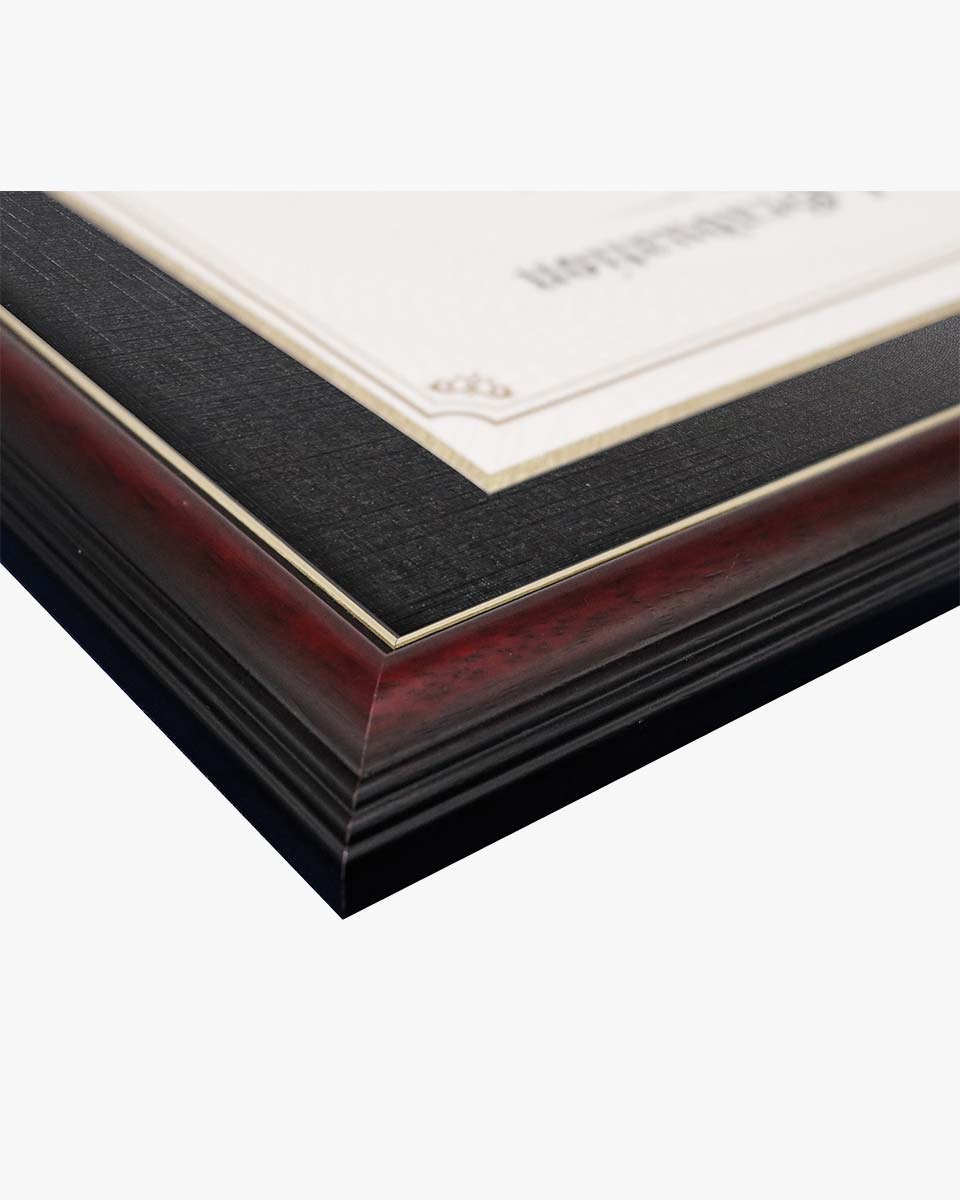 Certificate Documents Frame Real Wood with Gold Trim for 11"*14" - 10 Colors Available