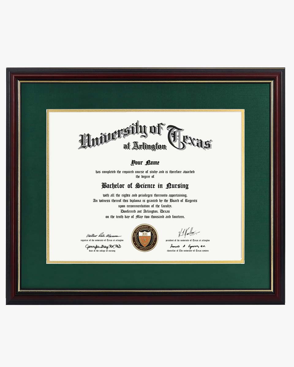 Certificate Documents Frame Real Wood with Gold Trim for 11"*14" - 10 Colors Available