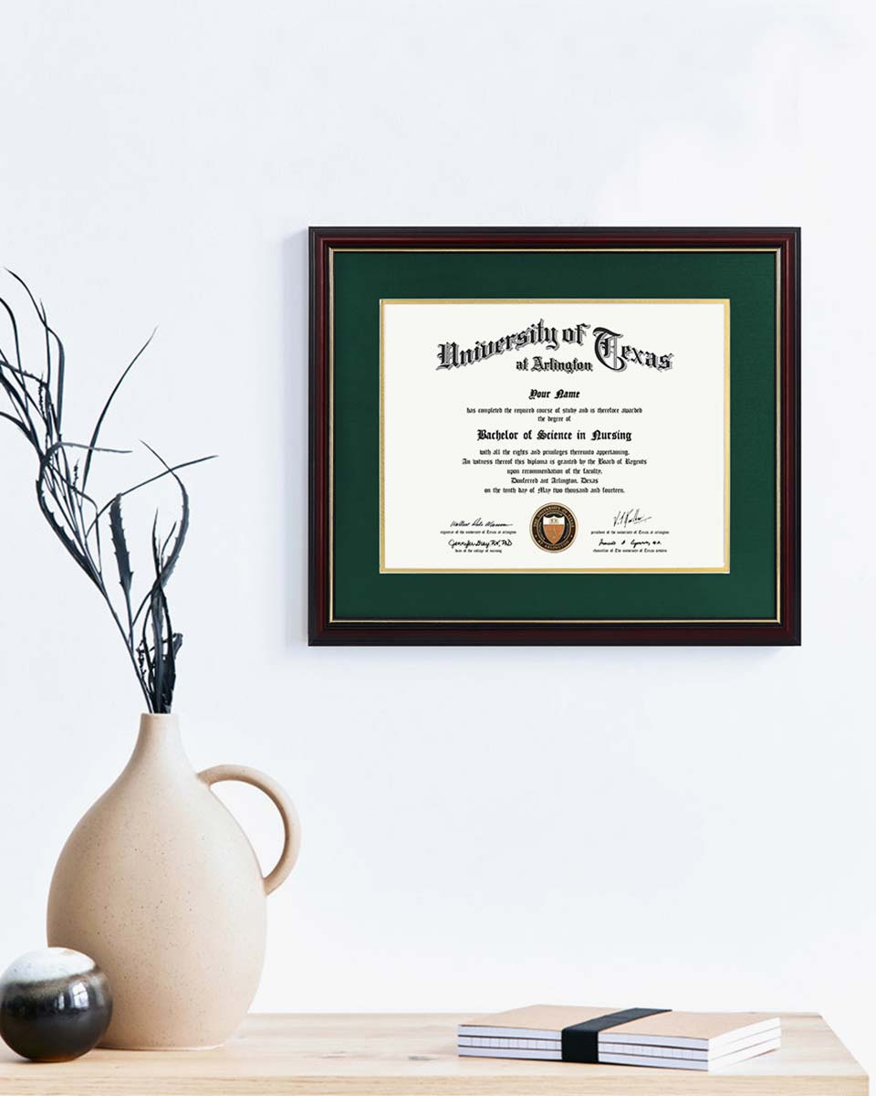 Certificate Documents Frame Real Wood with Gold Trim for 11"*14" - 10 Colors Available