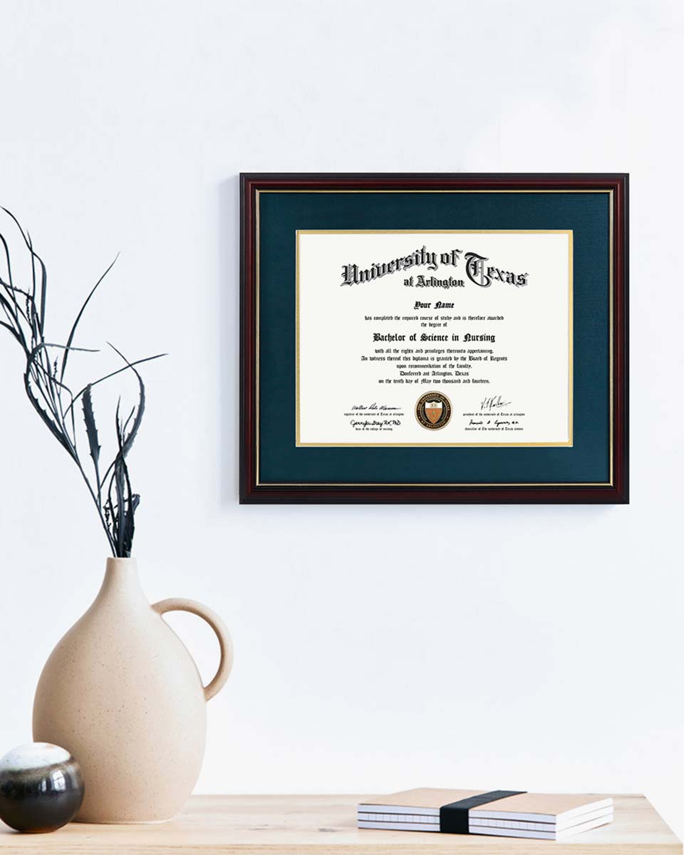 Certificate Documents Frame Real Wood with Gold Trim for 11"*14" - 10 Colors Available