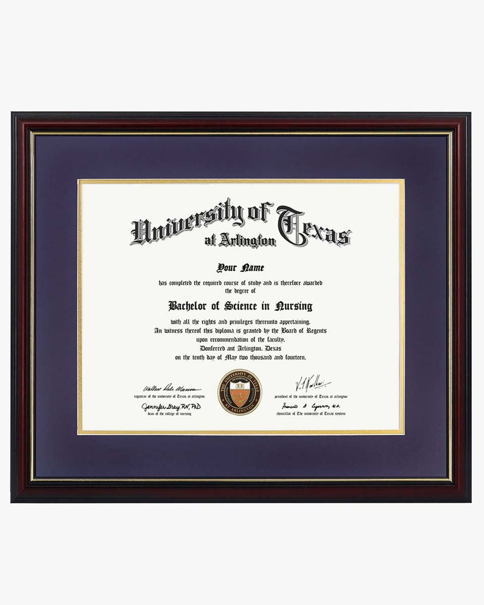 Certificate Documents Frame Real Wood with Gold Trim for 11"*14" - 10 Colors Available
