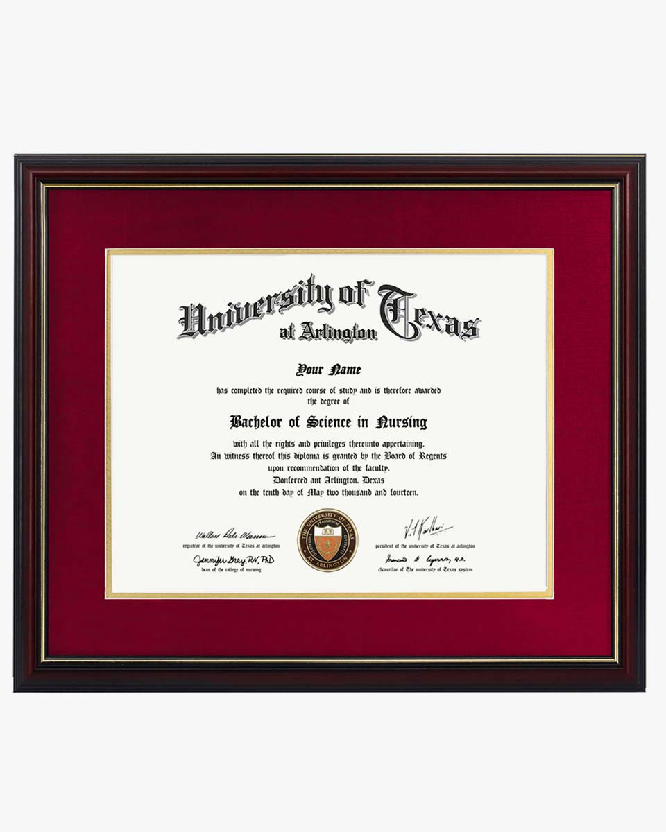 Certificate Documents Frame Real Wood with Gold Trim for 11"*14" - 10 Colors Available
