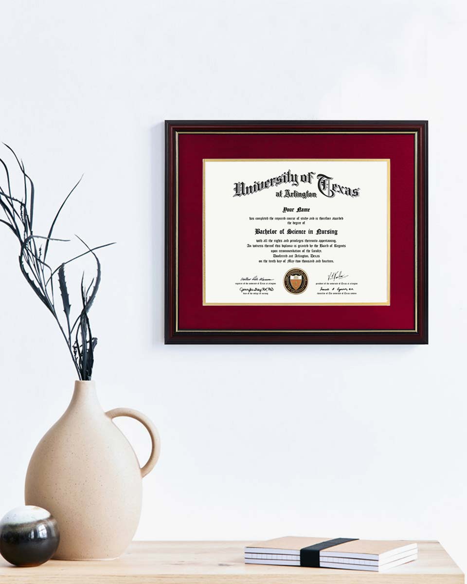Certificate Documents Frame Real Wood with Gold Trim for 11"*14" - 10 Colors Available