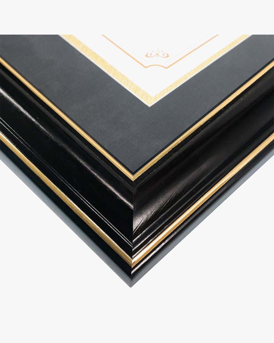 Certificate Documents Frame Real Wood with Gold Trim for 11"*14" - 10 Colors Available