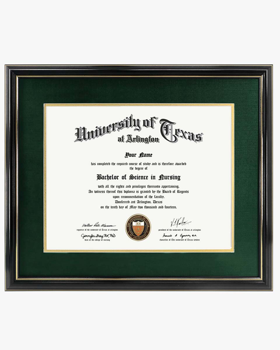Certificate Documents Frame Real Wood with Gold Trim for 11"*14" - 10 Colors Available