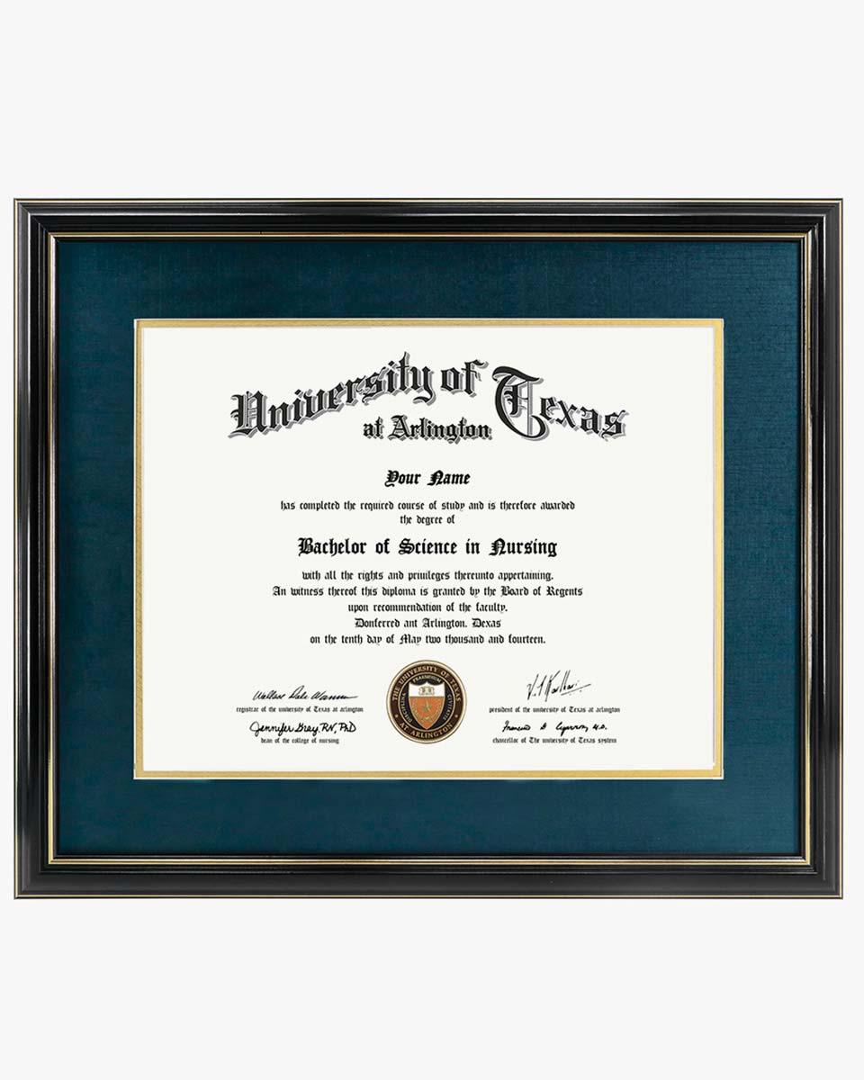 Certificate Documents Frame Real Wood with Gold Trim for 11"*14" - 10 Colors Available