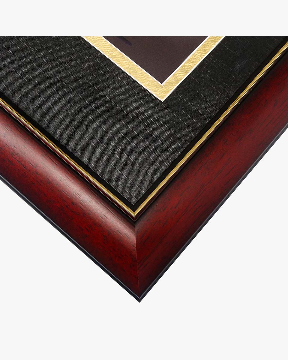 Graduation Certificate Solid Wood & UV Protection Acrylic Cherry Finish with Gold Trim – 8.5*11 / 11*14