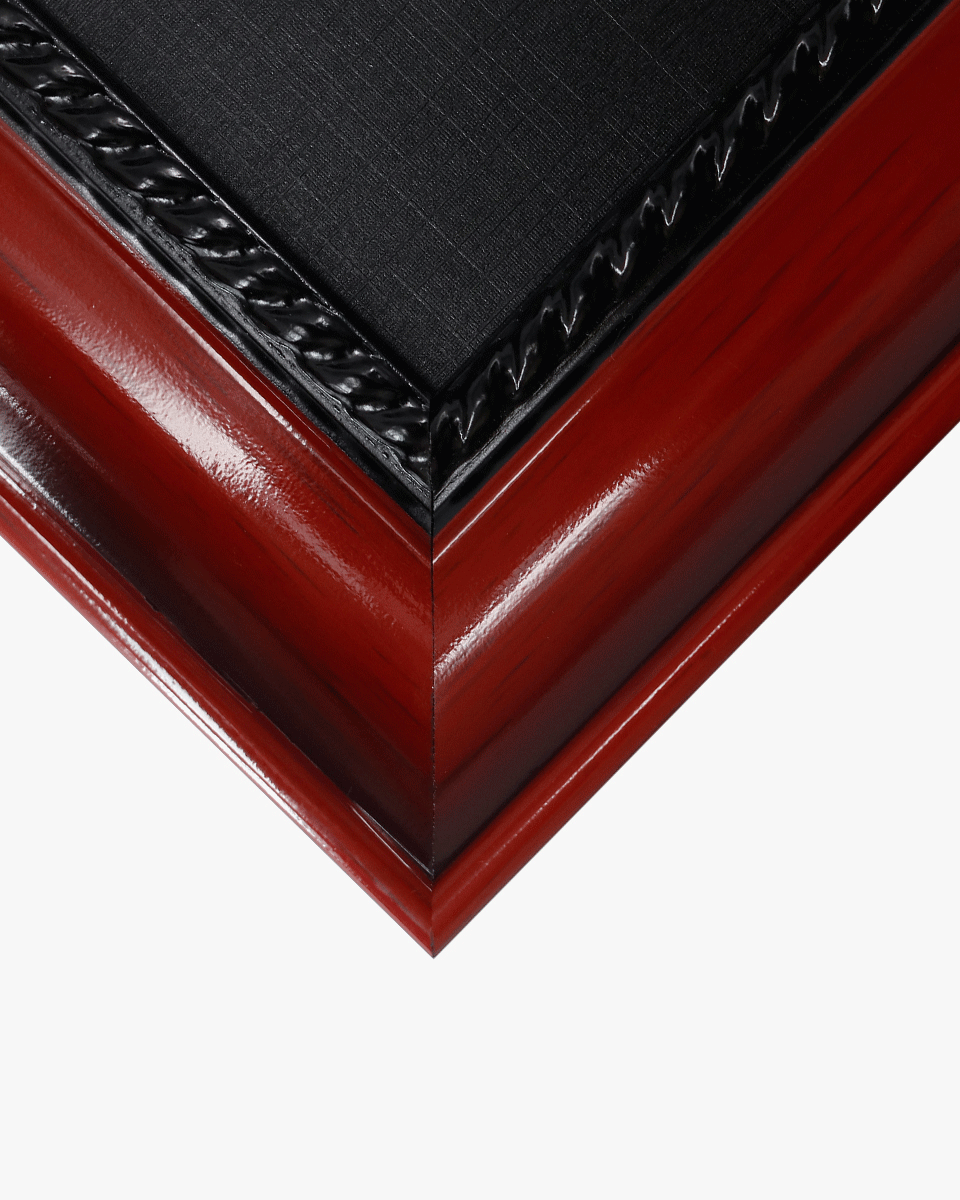 Double Certificate Solid Wood Frame with Intricate Black Rope Detail for 8.5"x11" - 5 Colors Available