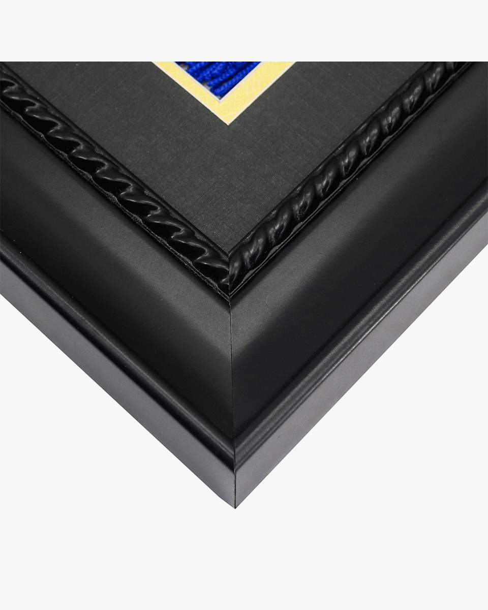 Solid Wood Frame with Tassel Holder & Intricate Black Rope Detail for Certificate and Photo - 4 Colors Available