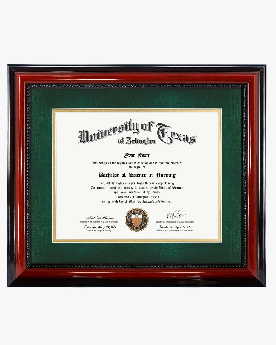 Certificate Solid Wood Frame with Intricate Black Rope Detail for 11"*14"/15"*18" - 10 Colors Available
