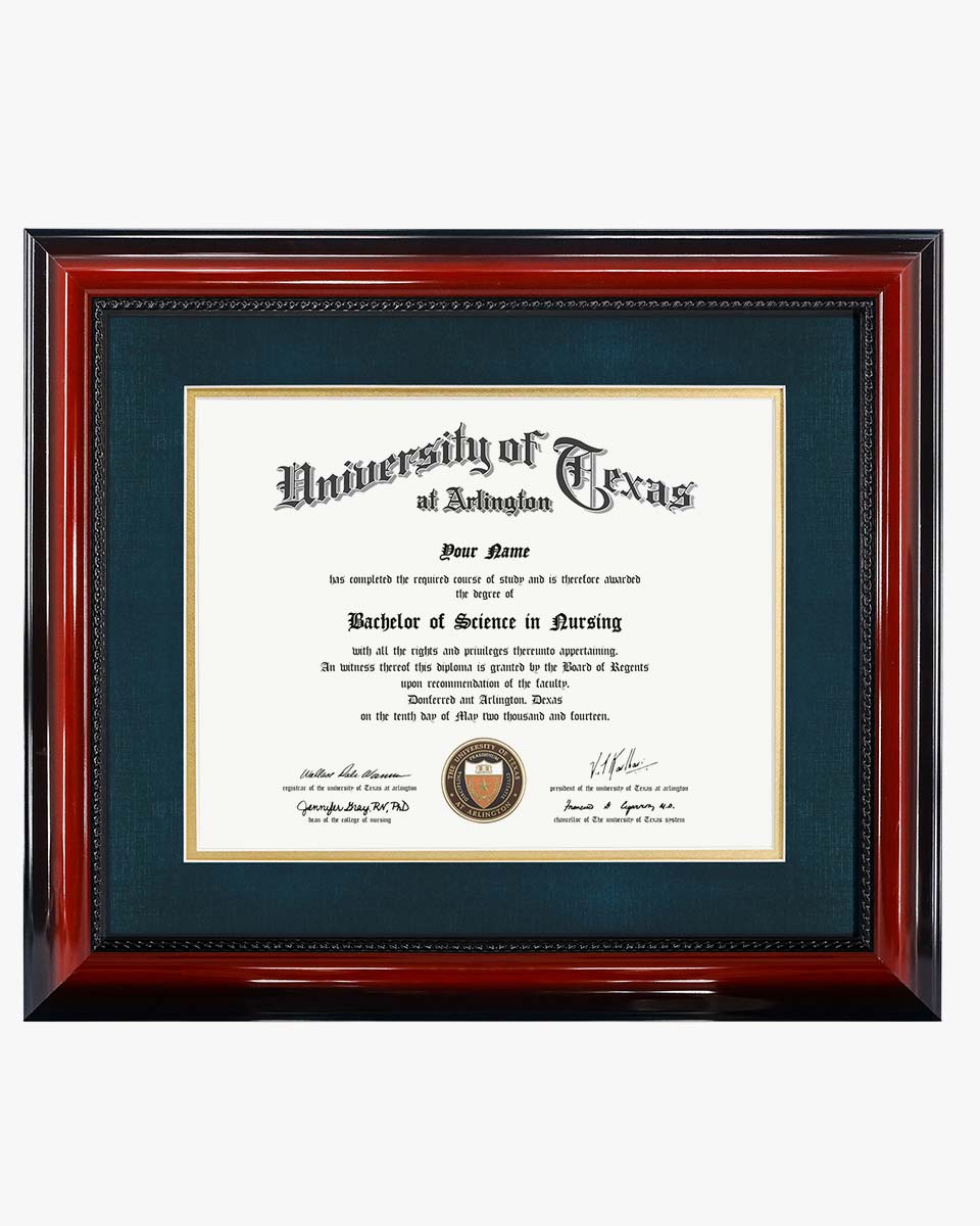 Certificate Solid Wood Frame with Intricate Black Rope Detail for 11"*14"/15"*18" - 10 Colors Available