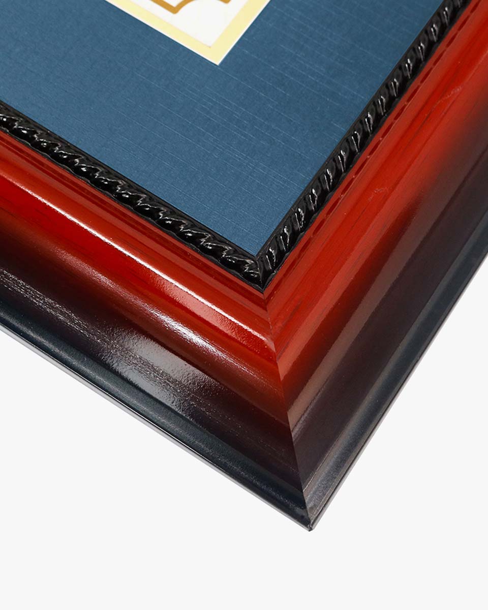 Certificate Solid Wood Frame with Intricate Black Rope Detail for 11"*14"/15"*18" - 10 Colors Available