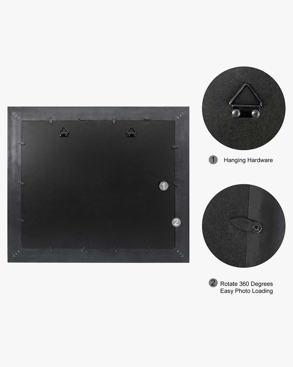 Certificate Solid Wood Frame with Intricate Black Rope Detail for 11"*14"/15"*18" - 10 Colors Available