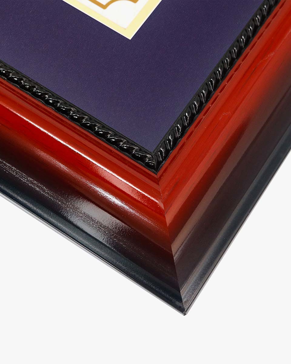 Certificate Solid Wood Frame with Intricate Black Rope Detail for 11"*14"/15"*18" - 10 Colors Available