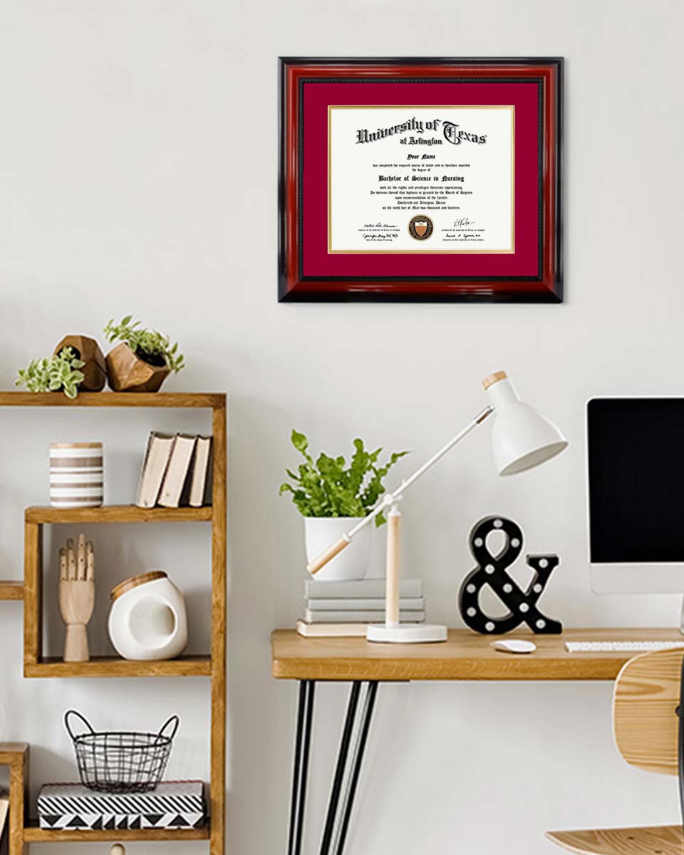 Certificate Solid Wood Frame with Intricate Black Rope Detail for 11"*14"/15"*18" - 10 Colors Available