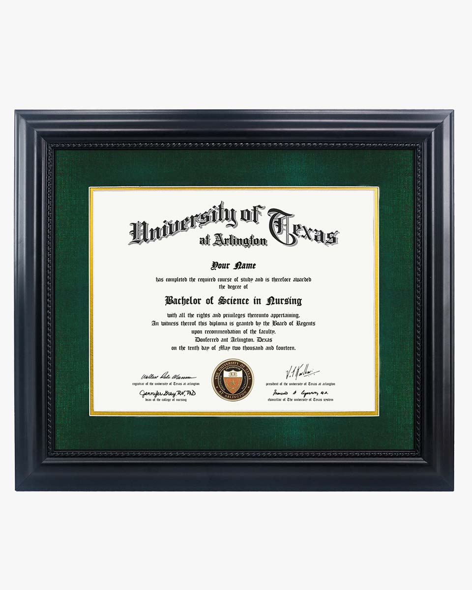 Certificate Solid Wood Frame with Intricate Black Rope Detail for 11"*14"/15"*18" - 10 Colors Available