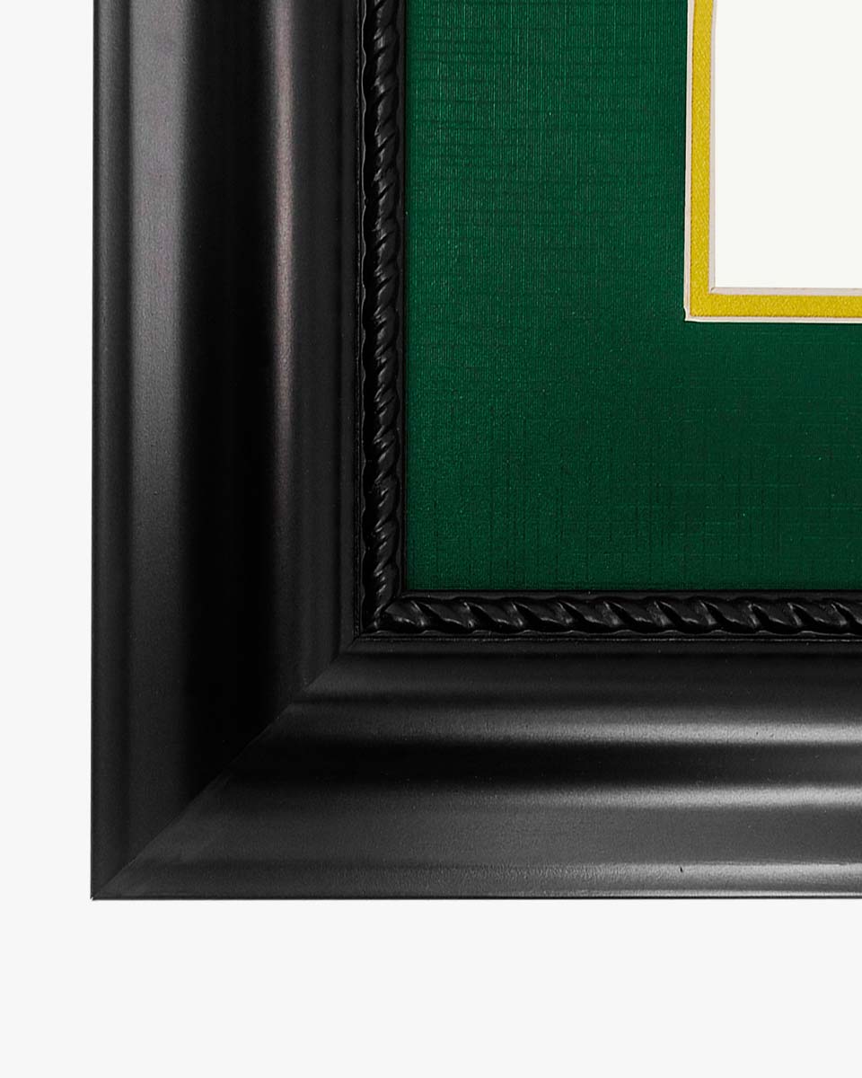 Certificate Solid Wood Frame with Intricate Black Rope Detail for 11"*14"/15"*18" - 10 Colors Available