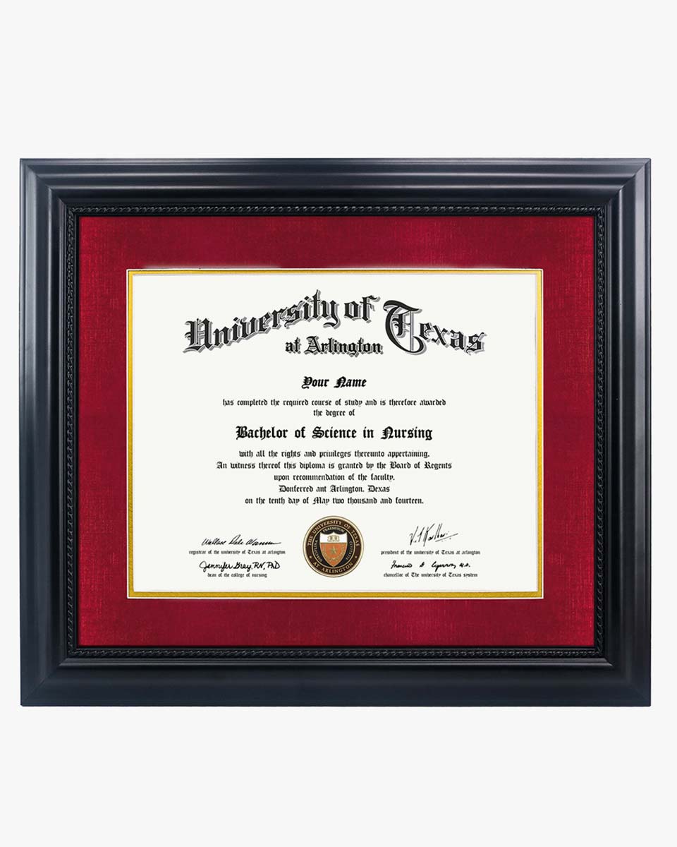 Certificate Solid Wood Frame with Intricate Black Rope Detail for 11"*14"/15"*18" - 10 Colors Available