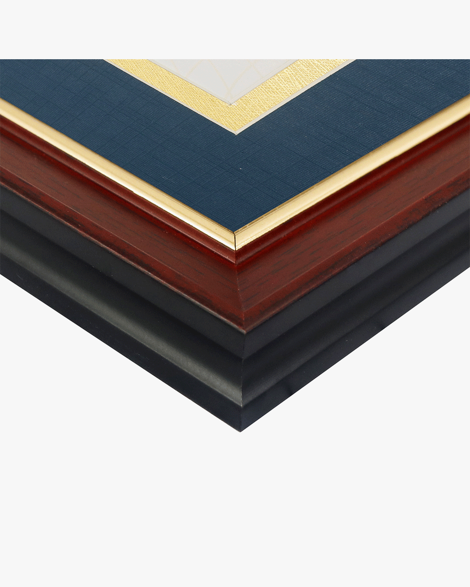 Double Certificate Wood Diploma Frame with Gold Trim for 8.5"x11" – 2 Colors Available