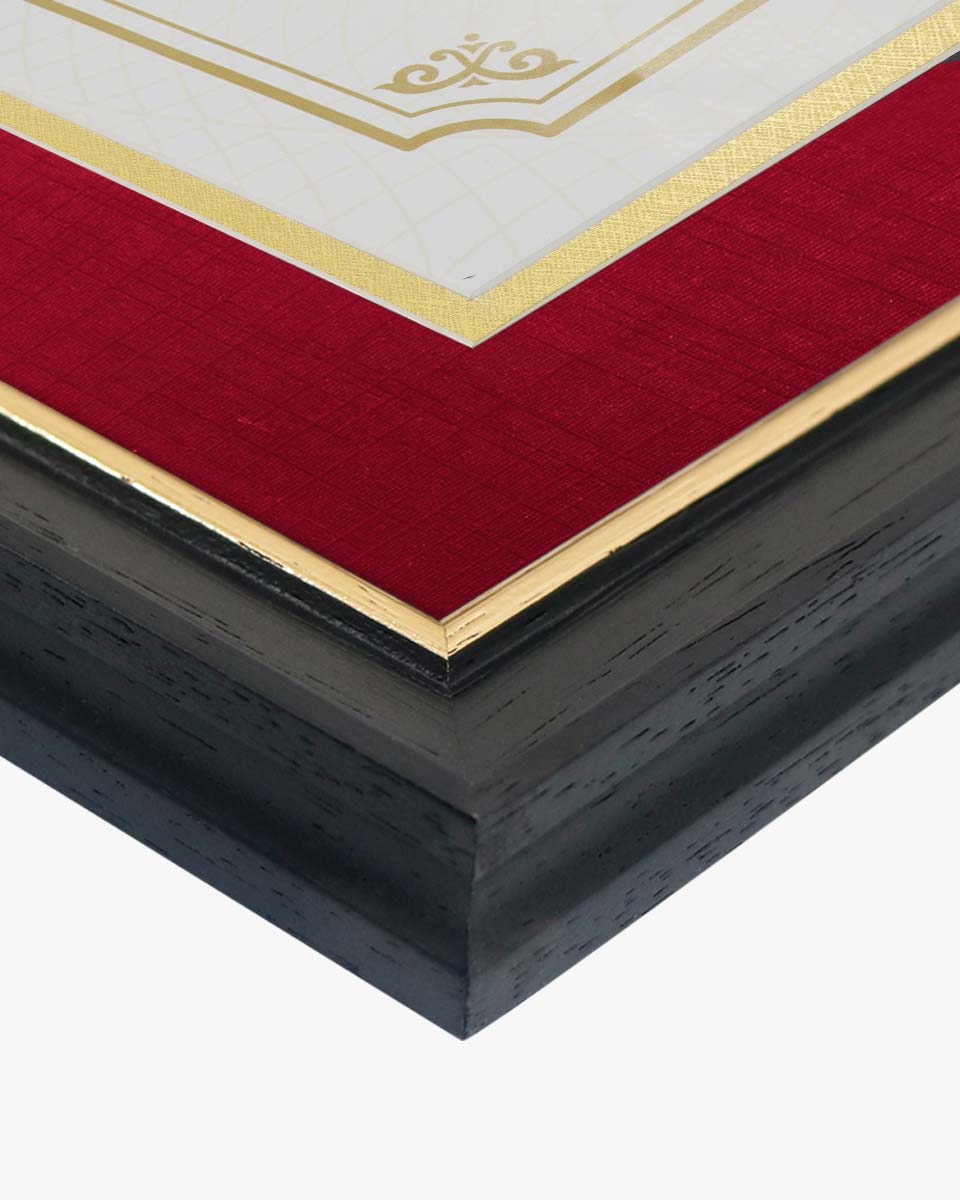 Double Certificate Wood Diploma Frame with Gold Trim for 8.5"x11" – 7 Colors Available