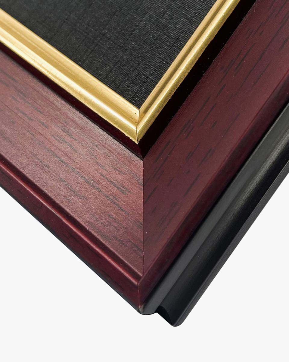 Wood Diploma Frame with Gold Trim Tempered Glass for 7*9 / 10*12 - 2 Colors Available