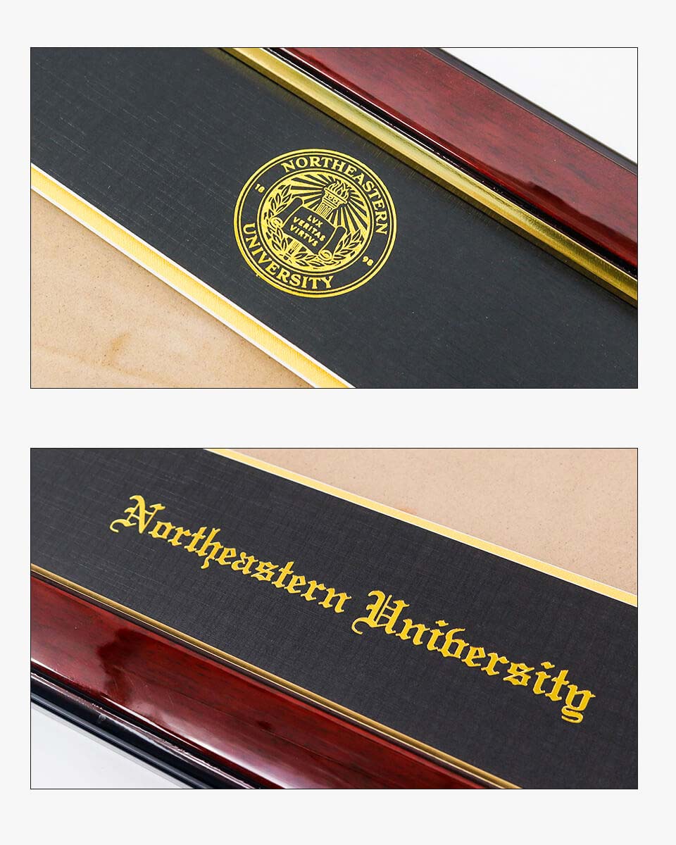 Deluxe Wooded Certificate Frame - Northeastern University