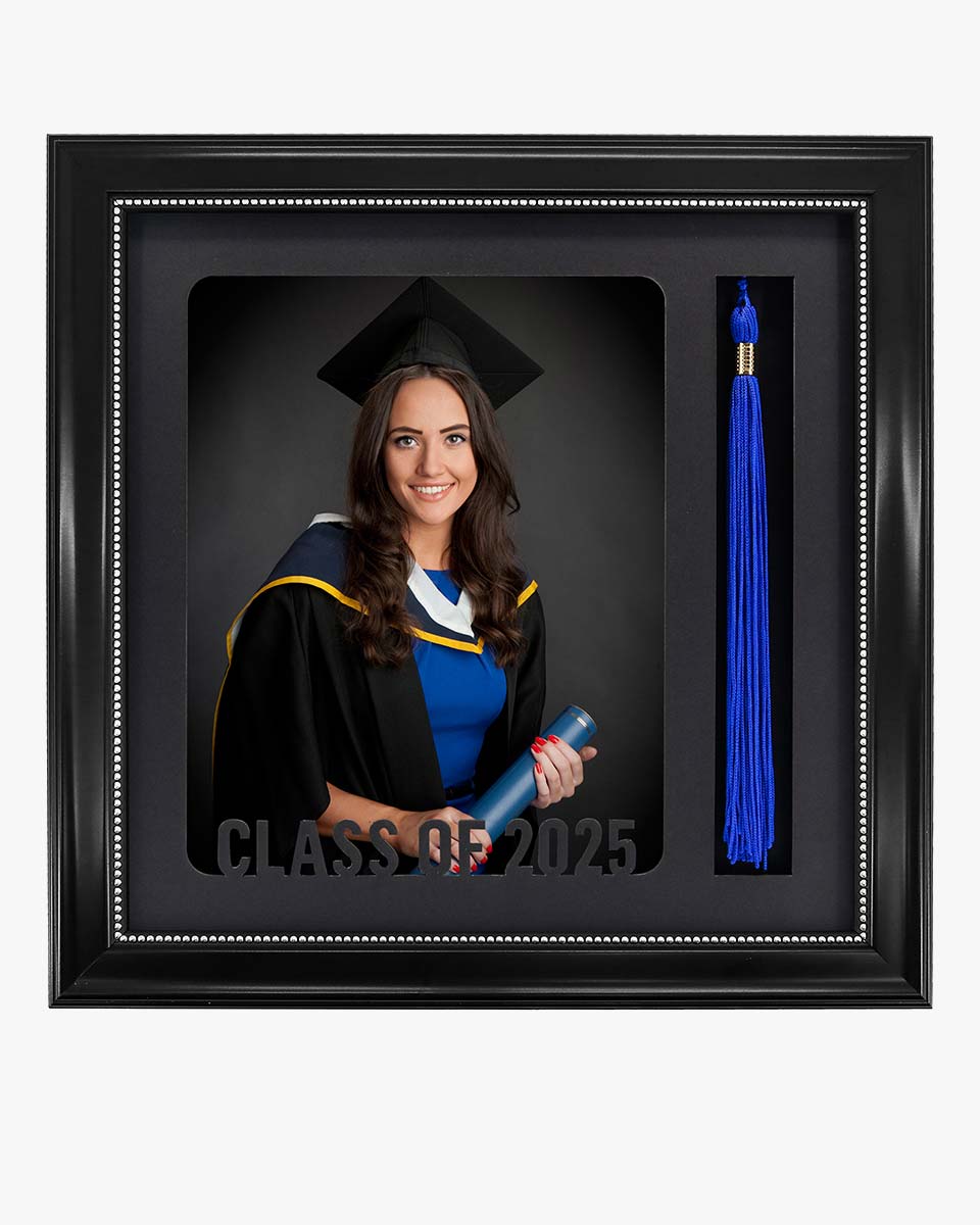Graduation Class of 2025 Recycled Polystyrene Picture Frame with Tassel Holder for 8*10 Picture - 2 Styles available