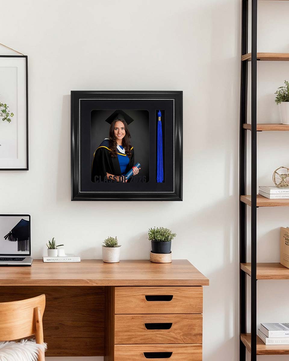 Graduation Class of 2026 Recycled Polystyrene Picture Frame with Tassel Holder for 8*10 Picture - 2 Styles available