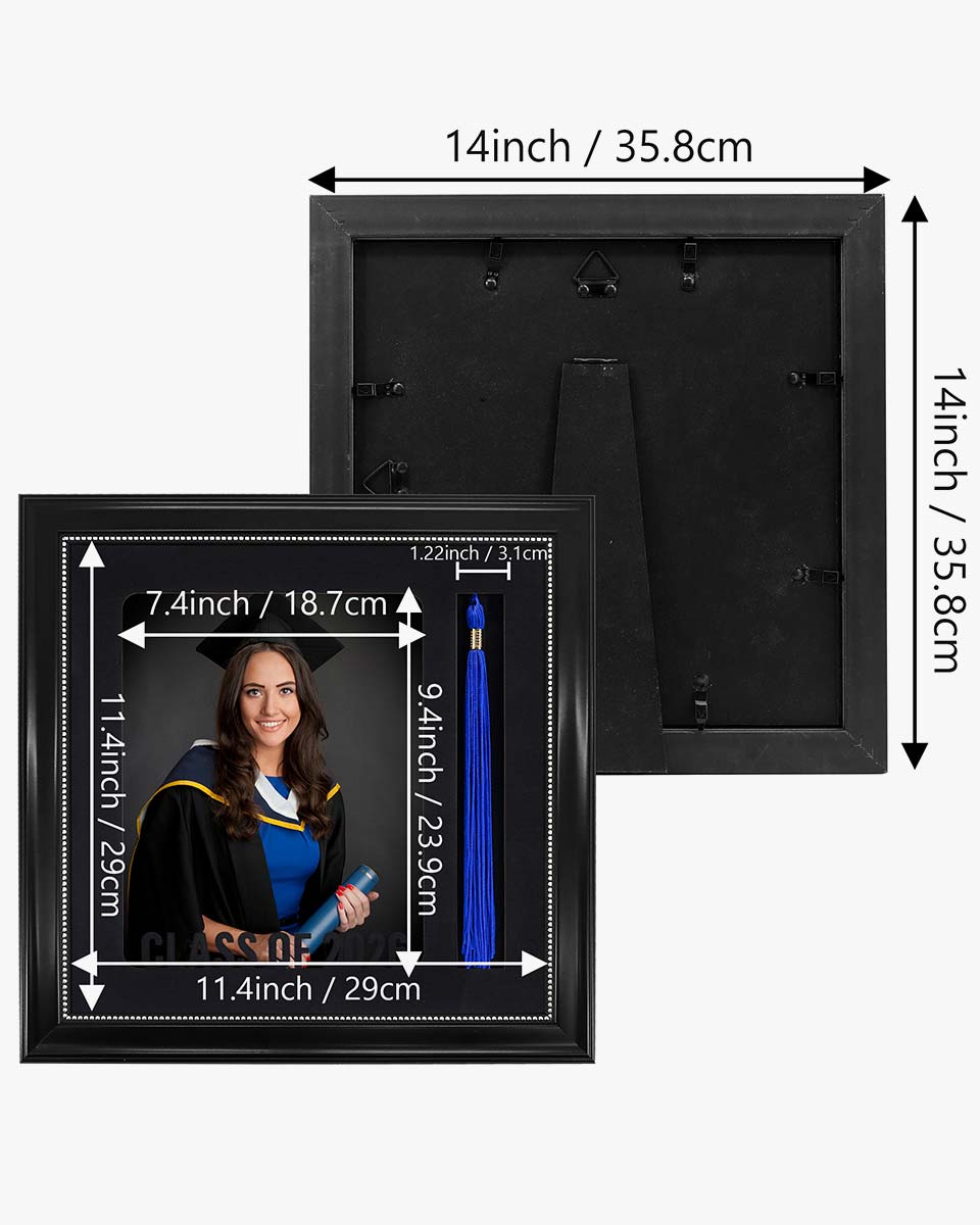Graduation Class of 2026 Recycled Polystyrene Picture Frame with Tassel Holder for 8*10 Picture - 2 Styles available