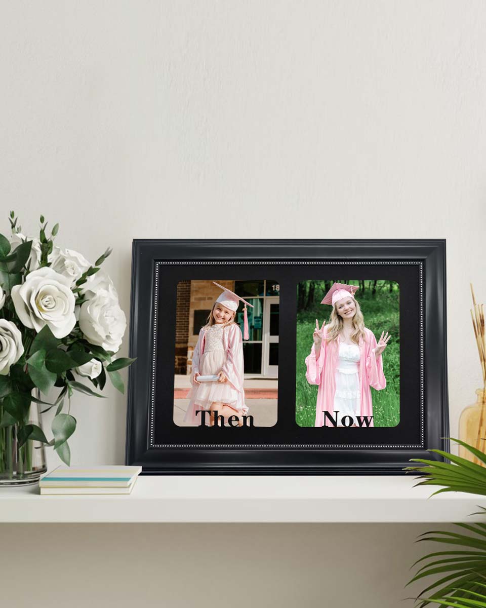 Then and Now Picture Frame for Double 5*7 Photos - 2 Styles Available