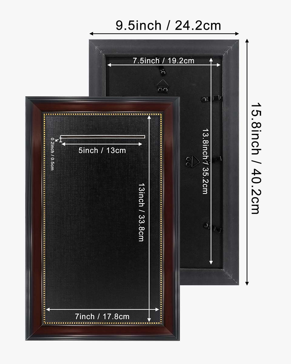 Graduation Stole and Medal Frame with Black Single Slot Mat, HD Glass - 4 Styles Available